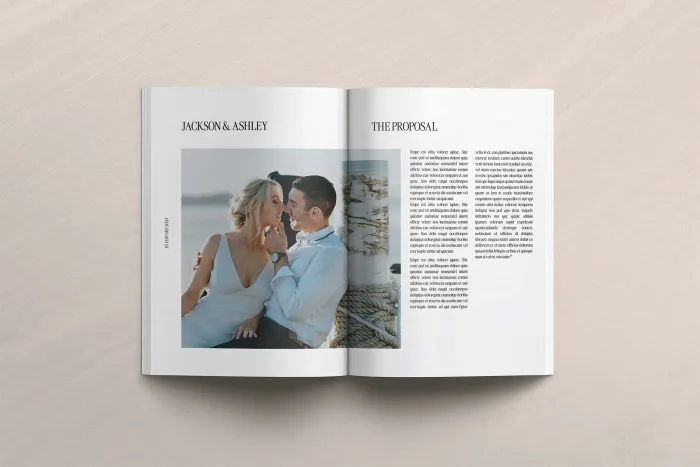 Minimalist Wedding Magazine Album — Simple Softcover Magazine